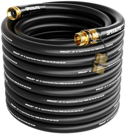 SPECILITE Garden Water Hose 75 ft x 5/8 in, 2-in-1 for Reel, RV, Yard by SPECILITE
