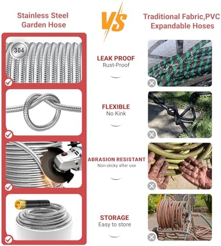 Lefree 125ft Stainless Steel Garden Hose - Image 5
