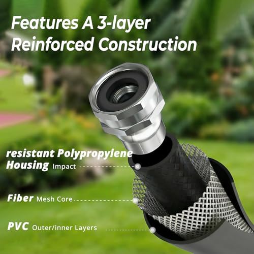 Retractable Garden Hose Reel, 5/8 in x 100ft, Heavy-Duty Aluminum Mount, Auto Rewind, Slow Retract, 180° Swivel, Any Length Lock, 10-Pattern Nozzle - Image 7