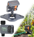 16-Nozzle Oscillating Sprinkler with Dual-Zone Sprinkler Water Timer, Oscillating Water Sprinklers for Lawn Yard Garden Watering (Single-Zone) by Unknown