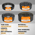 CheeMuii 288PCS Brass DOT Air Line Fittings with 4 Roll 100FT DOT Air Lines - Image 3