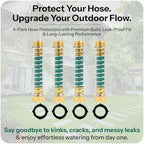 Garden Hose Protector with Coil Spring – Brass 3/4 in GHT, 4 Pack - Image 6