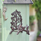 Sungmor Brown Bird Water Hose Holder, Wall Mount Garden Hose Hanger, Heavy Duty Cast Iron Hose Reel Wall Mounted, Indoor Outdoor Watering Hose Wall Hook, Yard Balcony Water Pipe Storage Rack Butler by Sungmor