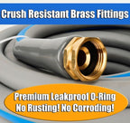 Premium Non-Expandable Water Hose, Heavy Duty, Drinking Water Safe, No Kink, Flexible | Ideal Garden, RV, Marine, & Farm Hose for All-Weather Use with Leakproof Brass Fittings | 5/8" x 75 - Foot - Image 5