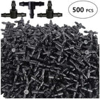 Three-Way Drip Irrigation Connector Hose Barb Connector Suitable For Sprinkler Irrigation System 4mm/7mm Pipes(500 PCS) - Image 2
