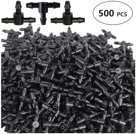 Three-Way Drip Irrigation Connector Hose Barb Connector Suitable For Sprinkler Irrigation System 4mm/7mm Pipes(500 PCS) - Image 2