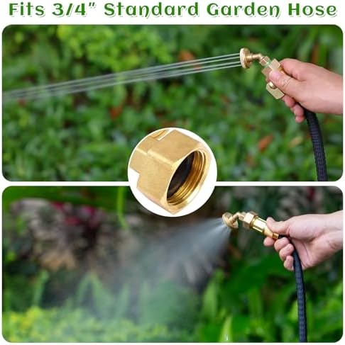 Misting Nozzle,Heavy Duty Garden Hose Mister Nozzle, Adjustable Water Spray Pattern From Powerful Jet To Mist,Ideal For Misting Delicate Plants (8-Hole, 4) - Image 2