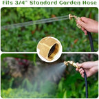 Misting Nozzle,Heavy Duty Garden Hose Mister Nozzle, Adjustable Water Spray Pattern From Powerful Jet To Mist,Ideal For Misting Delicate Plants (8-Hole, 4) - Image 2
