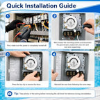 Upgraded T104M Mechanical Timer, 208-240V 40A DPST 5HP 24H 12 On/Off Cycles - Image 7
