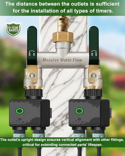 Hose Splitter 2 Way Heavy Duty, Brass Garden Hose Splitter - Image 7