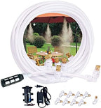 Misters for Outside Patio,Mist Cooling System, Outdoor Water Misting Cooling System, Backyard Mist Hose Kit for Garden, Greenhouse, Fan, Deck, Umbrella, Canopy, Pool, Porc(Size:30m Tube + 45 nozzles) by Melairy