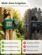 MOES 2-Zone Water Timer for Garden Lawn Hose, Brass 3/4 Inlet & Outlets - Image 4