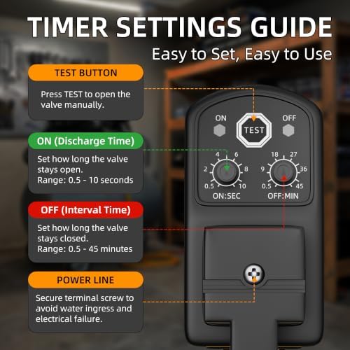 DaierTek Automatic Air Compressor Drain Valve, Electronic Timer Drain Kit - Image 4