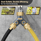 Hose Splitter 2 Way Heavy Duty, Garden Hose Splitter- Full Metal Body Y Type with Dual Shut Off Valves, 3/4" Standard Threads, Leak-Proof Dual Outlet Splitter for Sprinklers and Irrigation Systems - Image 6