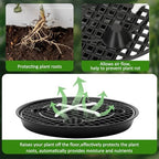 4 Pack Self-Watering Base for Fabric Pot,Auto-Irrigation Water Delivery System,14Inch Plastic Plant Saucer Stand for for Indoor-Outdoo and Grow Tents Greenhouses - Image 5