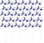 30 Pack Spray Bottle Nozzles, Heavy-Duty Stream Trigger Spray Nozzle Replacement Parts Adjustable Head Sprayer with Mist Stream Sprayer Fits 8oz /16oz Spray Bottles Round 28/400 Neck Bottles (Blue) by River-CJ