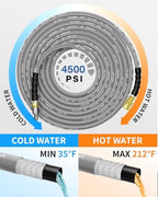 Pressure Washer Hose 50FT 3/8" ID Steel Wire Braided Swivel Quick Connector - Image 3