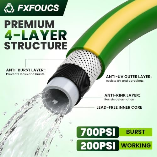Garden Hose 50ft x 5/8", Heavy Duty Water Hose, Kink Resistant - Image 4