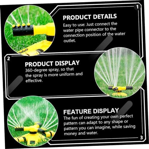 2Pcs Garden Hose Sprinkler Rotating Spray Nozzles Adjustable Plastic - Image 7