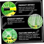 2Pcs Garden Hose Sprinkler Rotating Spray Nozzles Adjustable Plastic - Image 7