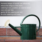 1.3 Gallon Jade Green Metal Watering Can, Removable Spout - Image 2