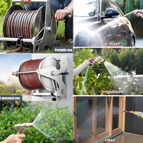 Wall Mounted Portable Hose Storage for Easy Outdoor Watering 10mHose - Image 7