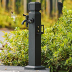 Freestanding Garden Water Column Outdoor Water Column Floor Mounted Faucet Outdoor Water Pipe,Aluminum Vertical Garden Water Column - Outdoor Hose Holder with Double Faucet, Decorative Frost by Unknown