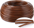 Nuanchu 492 ft 1/4" Drip Irrigation Tubing Irrigation Hose Garden Watering Tube Line with 6 Inch Emitter Spacing Blank Distribution Tubing Drip Line Watering for Garden Irrigation System Flower, Brown by Nuanchu