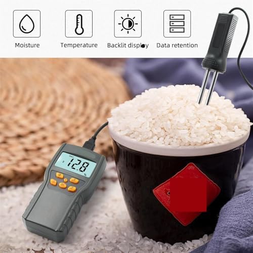 Water Quality Tester Digital Grain Moisture Meter Food Thermometer Long Probe Hygrometer Analyzer Detector - Image 4