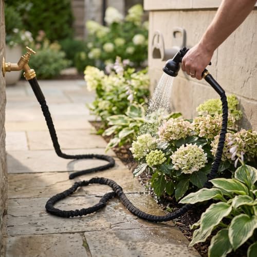 Garosa 100ft Non Expanding Garden Hose Flexible Water Hose - Image 2