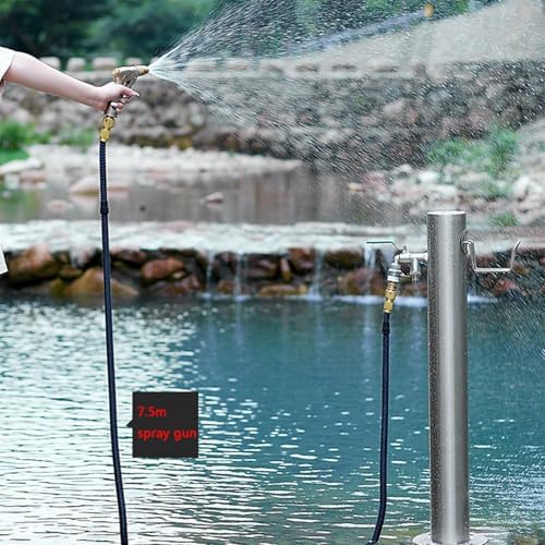 Outdoor Faucet Water Column, Freestanding Garden Hose Holder Brass Faucet, Freeze Crack Garden Vertical Water Column, Yard Hydrant Water Feature Fountain Suitable For Car Washing,6points(25mm) - Image 4