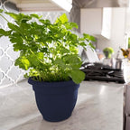 Bloem Ariana 6" Plastic Self-Watering Planter, Navy, 4-Pack - Image 2