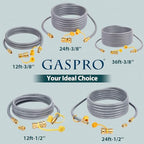 GASPRO 20 Feet 3/8" ID Natural Gas Hose, Low Pressure LPG Hose, for Weber, Char-Broil, Pizza Oven, Patio Heater and More - Image 5