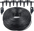 Garden 3/5mm PVC Hose Micro Drip Irrigation System, with 2-Way Connector 1/8'' Tubing Pipe Arrow Dripper Greenhouse(130M) by Unknown