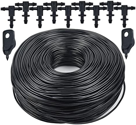 Garden 3/5mm PVC Hose Micro Drip Irrigation System, with 2-Way Connector 1/8'' Tubing Pipe Arrow Dripper Greenhouse(130M) by Unknown
