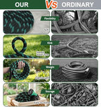 Garden Hose 100 ft, 2026 Upgraded Kink Free Flexible Water Hose 100ft With 10 Pattern Spray Nozzle, Leak-Proof, Portable, Ultra Lightweight & Durable Garden Hose for Yard, Lawn, Outdoor (Black Cyan) - Image 7
