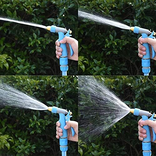 Garden Hose Nozzle Spray Guns Rotating Adjustable Garden Spray Watering Guns Slip Resistant Labor-Saving for Plants Watering Cleaning Showering Pets Watering Gun (Color : 30m Suit) - Image 7