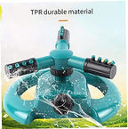 360 Degree Lawn Sprinkler Automatic Garden Water Sprinkler Plastic Blue Large Area Coverage Rotation Irrigation System Garden Watering Tool - Image 7