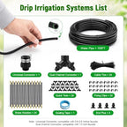 100FT Drip Irrigation System Kit with 360° Adjustable Copper Nozzles, Automatic Garden Watering System, Sprinkler Misting System for Garden, Greenhouse, Lawn, Raised Beds, Potted Plants (100FT) - Image 4