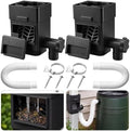 2 Pack Rain Barrel Diverter Kit for 2x3 & 3x4 Inch Downspouts(Black) by CEOIGHE