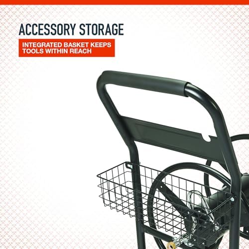 Ironton Hose Reel Cart, Holds 300ft. of 5/8in. Hose, 6ft. Leader Hose - Image 6
