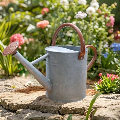 Metal Watering Can 1 Gallon for Outdoor Garden Plants, Zinc - Image 3