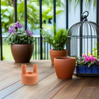 Automatic Plant Watering Clay Drippers for Plants, Orange - Image 6
