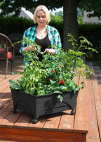Emsco Group City Picker Raised Bed Grow Box – Self Watering and Improved Aeration – Mobile Unit with Casters - Image 2
