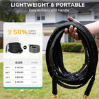 Lightweight Flat Garden Hose 50 FT, 3/4" GHT Flexible Water Hose, Kink Free & Durable 800D Fabric, Portable 50ft Garden Hose for Lawn, Yard, Car Wash - Image 4