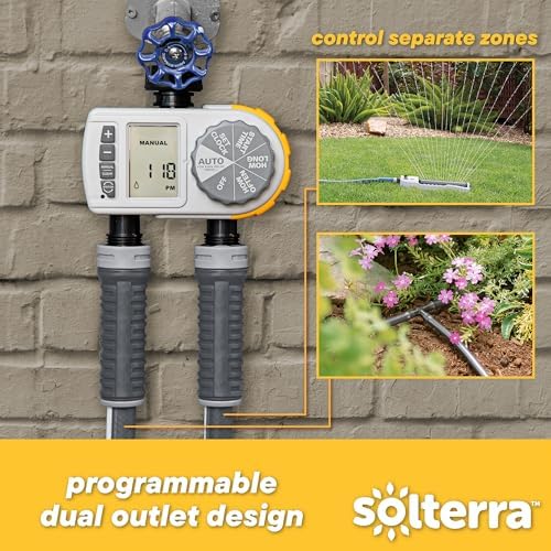 Solterra 28153 Single-Dial Two-Outlet Hose Timer, Gray - Image 4