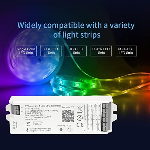 BTF-LIGHTING 5in1 Bluetooth Mesh LM053 LED Controller, DC12V/24V - Image 2