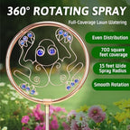 34" Tall Copper-Coated Stainless Steel Garden Sprinkler, 360° Rotating Decorative Ornamental Sprinkler for Lawn, Yard & Landscape Watering (Frog) - Image 2