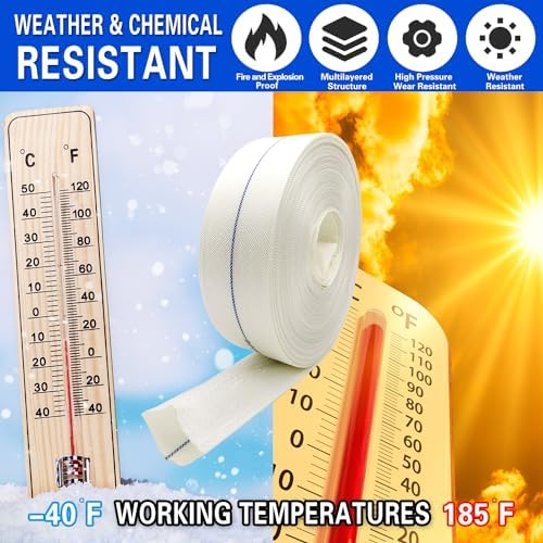 2IN x 98FT Pool Backwash Hose Heavy Duty Drain Discharge Hose LayFlat Garden Hose with 2 Clamps,Weatherproof Burst Resistant for Water Transfer, Sump Pump, Pool Filter, Pool Drain - Image 4