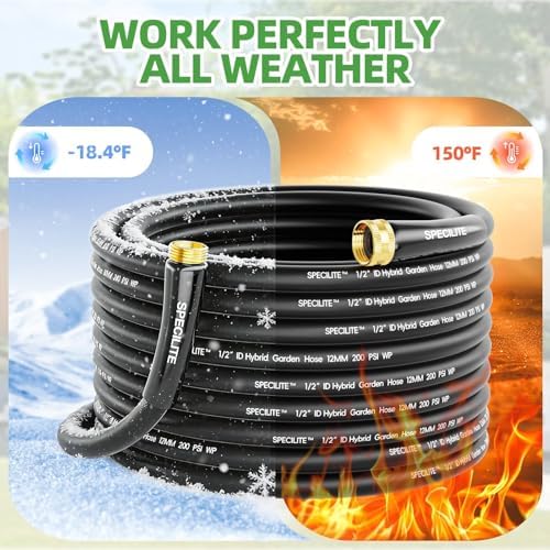 SPECILITE Lightweight Garden Water Hose 200 Ft x 1/2" - Image 5